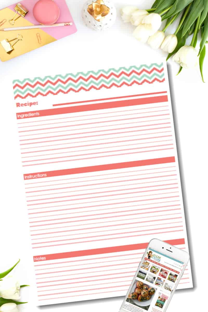 One-Page Recipe Template