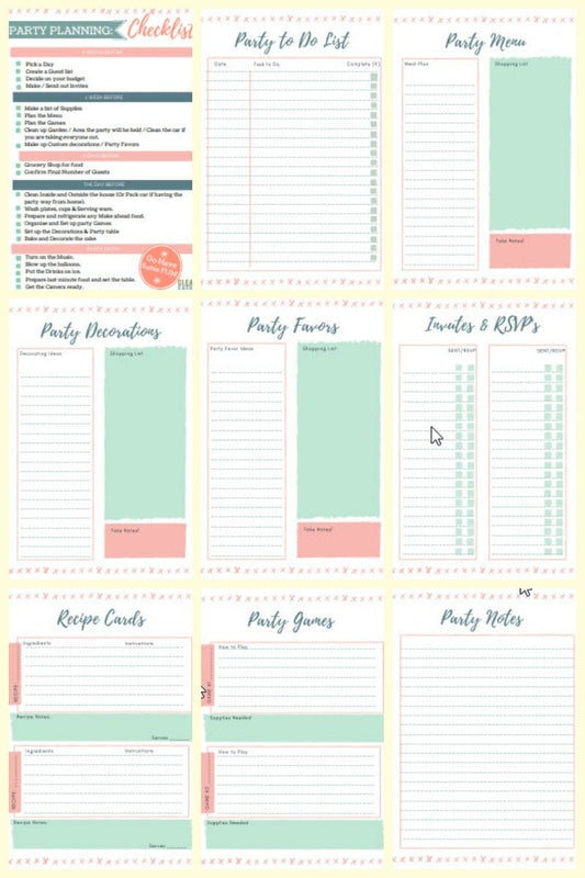 {10 Pages} Birthday Party Planner