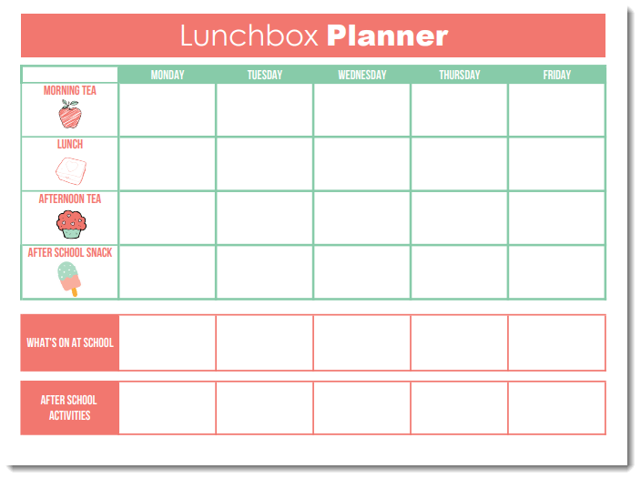 Lunchbox Planner