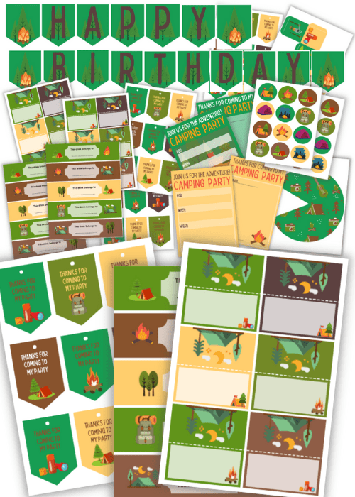 Camping Party Printable Party Pack (30 Pages!)