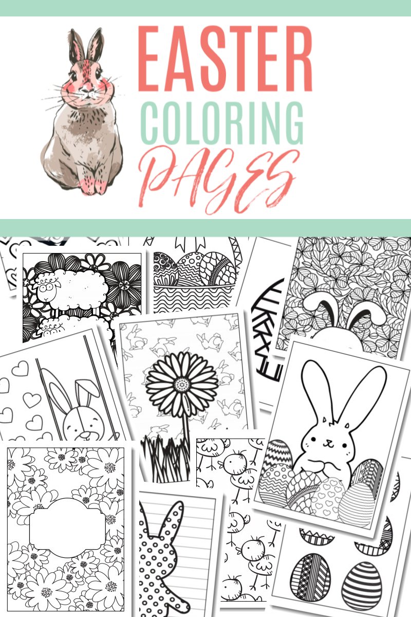 Easter Coloring Book {17 PAGES}