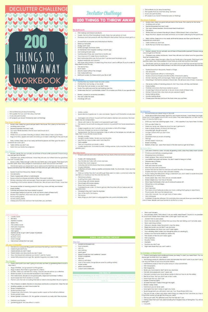 200 Things to Throw Away: Declutter Your Life Today