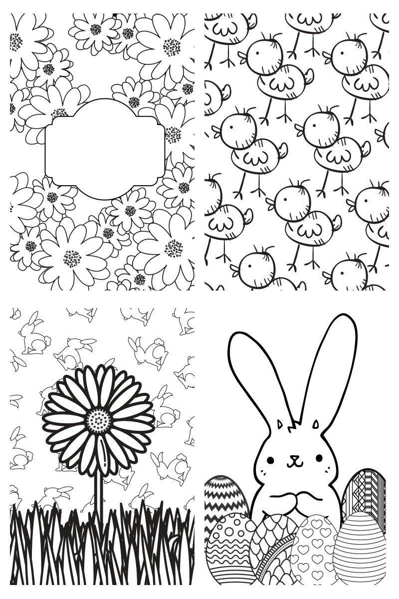 Easter Coloring Book {17 PAGES}